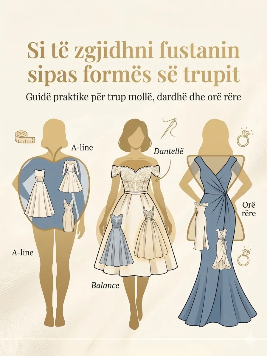 Si te zgjidhni fustanin sipas formes së trupit.